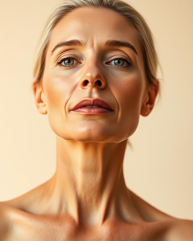 Femme au visage nu, lumière douce