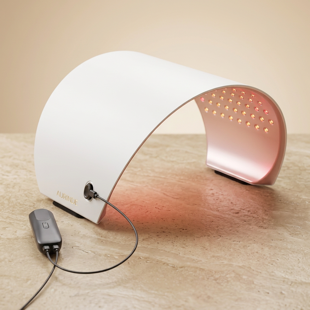 Dôme LED Premium AURINDE et sa télécommande, vue détaillée