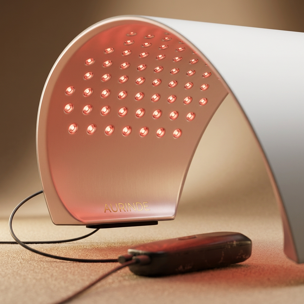 Vue depuis dessous le Dôme LED Premium AURINDE, diodes allumées