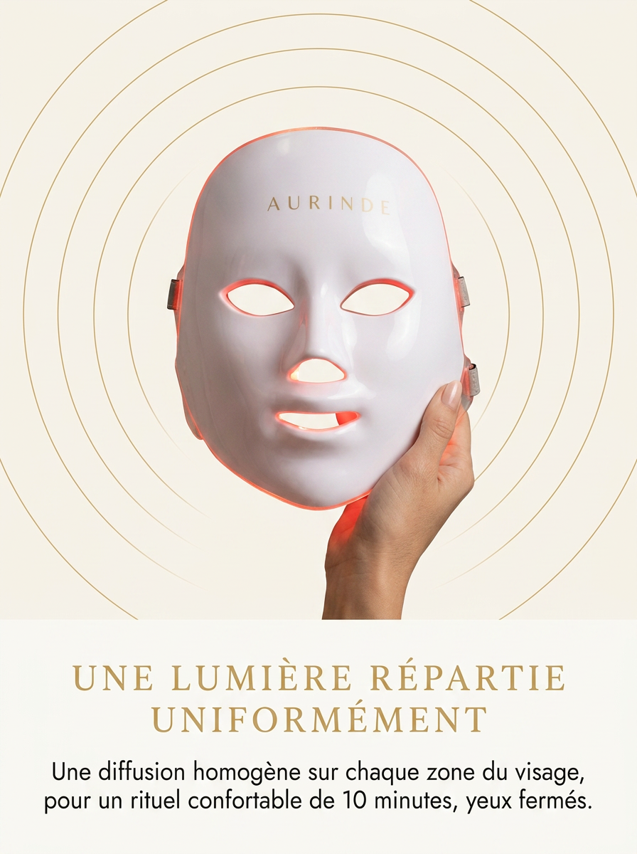 Une lumière répartie uniformément sur chaque zone du visage